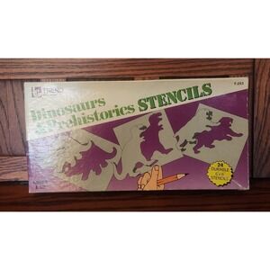Vintage Trend Dinosaurs & Prehistoric Stencils Shapes‎ Stencils 1986